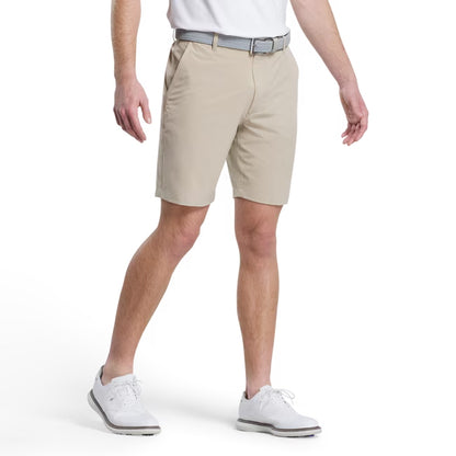 An image of a FootJoy Performance Lightweight Shorts - Khaki - 34 on a white background