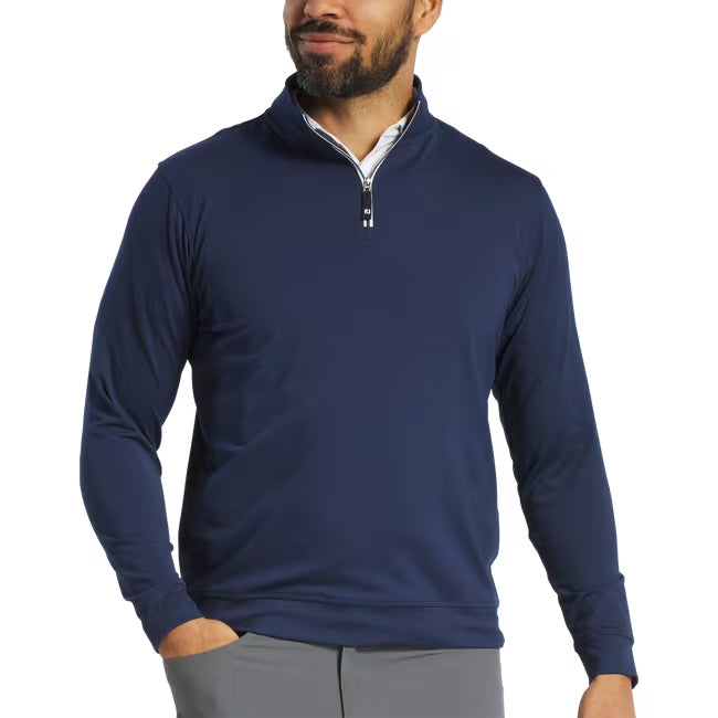 An image of a FootJoy Approach 1/4 Zip Midlayer - Navy - XL on a white background
