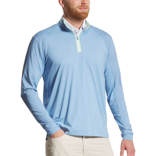 An image of a FootJoy TempoSeries Mixed Texture Midlayer - Blue Jay - Large on a white background