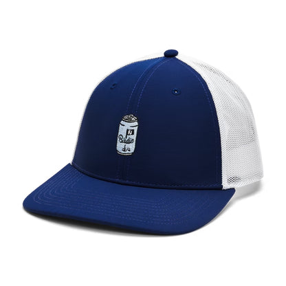 An image of a FootJoy Motif Trucker Hat - Navy on a white background