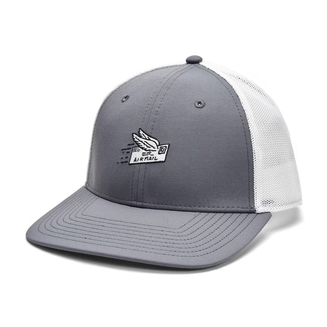 An image of a FootJoy Motif Trucker Hat - Grey on a white background