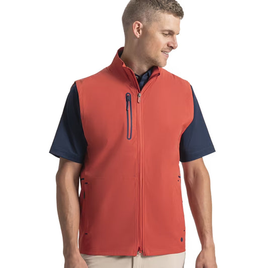 An image of a FootJoy Tempo Vest Nantucket - Red on a white background