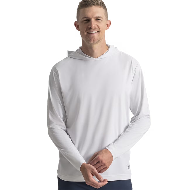 An image of a FootJoy Tempo Sun Hoodie - White on a white background