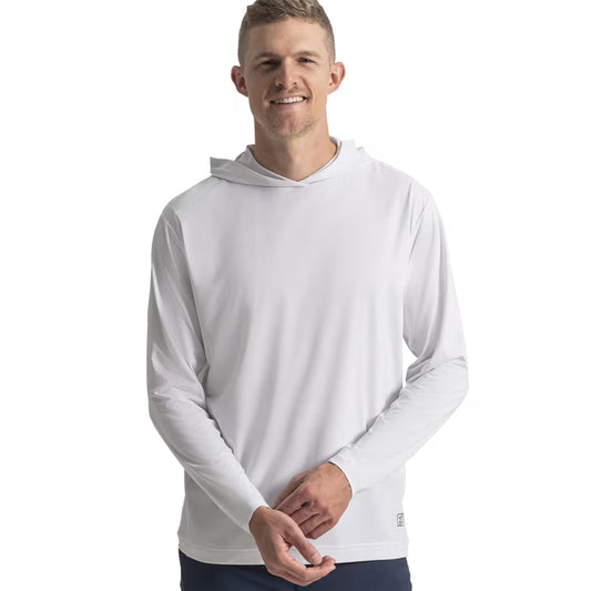 An image of a FootJoy Tempo Sun Hoodie - White on a white background