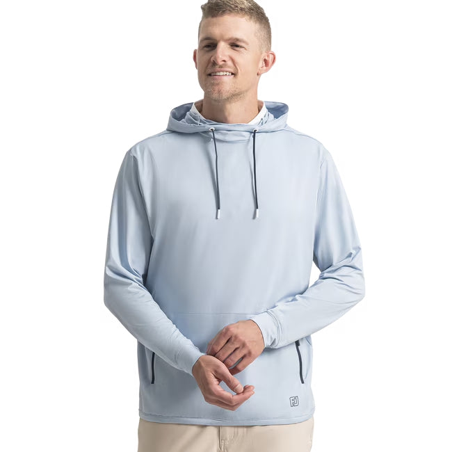 An image of a FootJoy Tempo Hoodie - Chambray on a white background