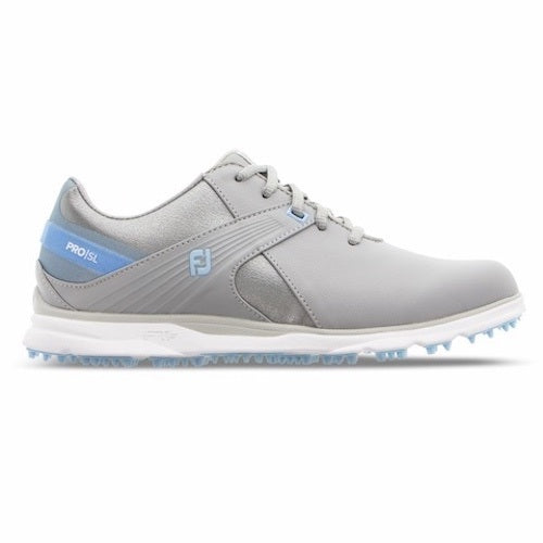 An image of a FootJoy Women's Pro SL - Grey/Light Blue on a white background