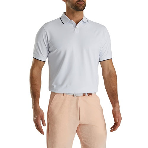 An image of a FootJoy TC Solid Polo - White - L on a white background