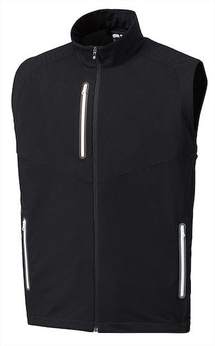 An image of a FootJoy Full-Zip Lightweight Vest - Black on a white background