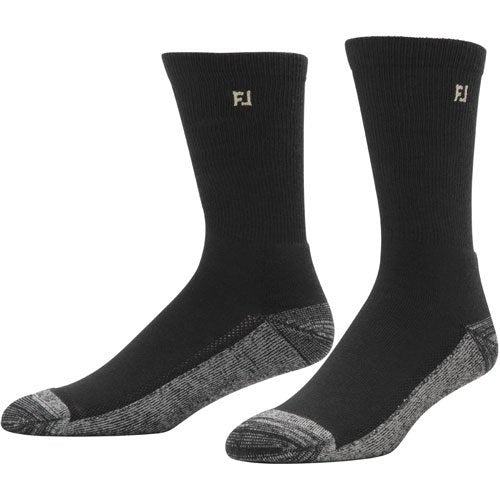 An image of a FootJoy Pro Dry Crew Socks - Charcoal / Anthracite - 7-12 on a white background