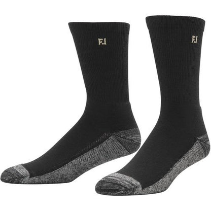 An image of a FootJoy Pro Dry Crew Socks - Charcoal / Anthracite - 7-12 on a white background