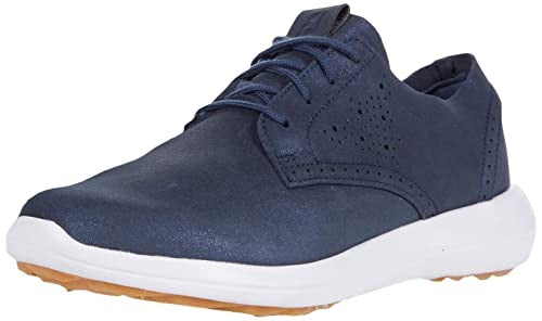 An image of a FootJoy Flex LX Women's Golf Shoes - Blue on a white background
