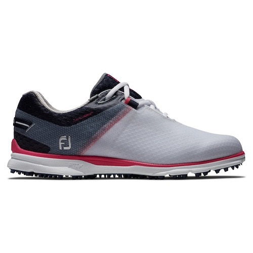 An image of a FootJoy Women's Pro SL Sport - White/Navy - 98147 on a white background