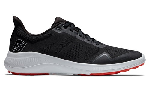An image of a FootJoy Flex - Black/Orange - 56141 - 8.5 M on a white background