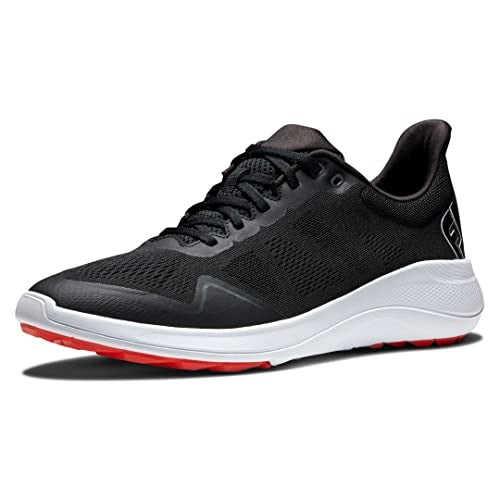 An image of a FootJoy Flex - 56141 - Black/Red - 12 M on a white background