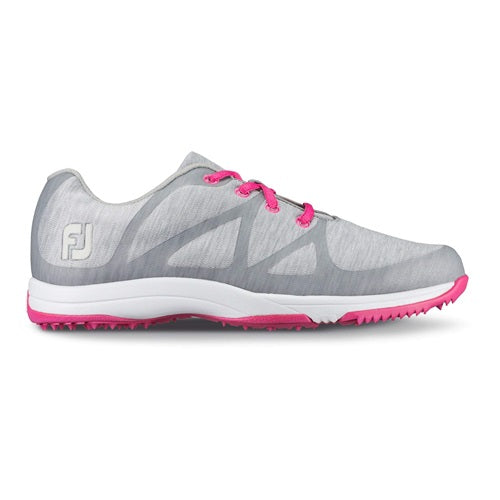 An image of a FootJoy Women's Leisure Golf Shoes - Light Grey on a white background