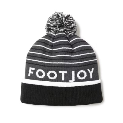 An image of aStriped Pom Pom Charcoal on a white background