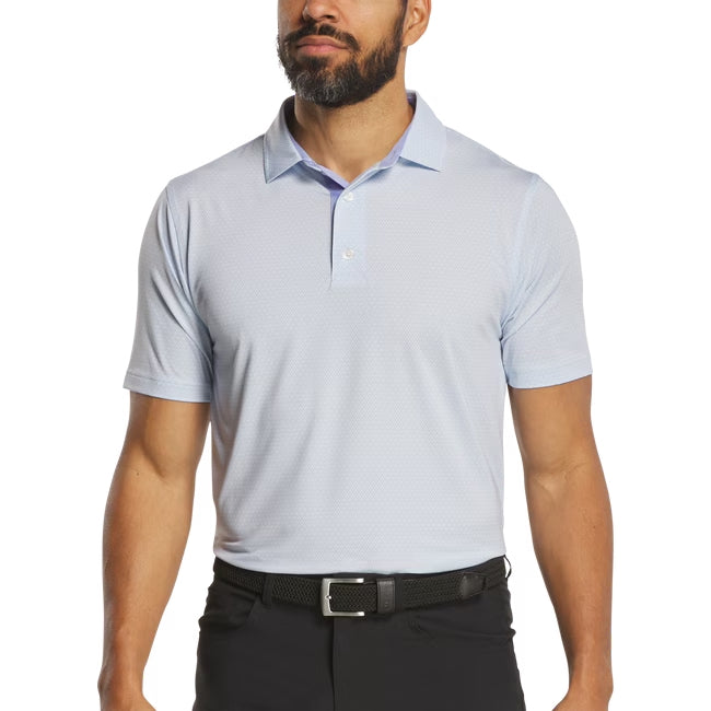 FootJoy Deco Diamond Print Polo - Ice Water / Periwinkle
