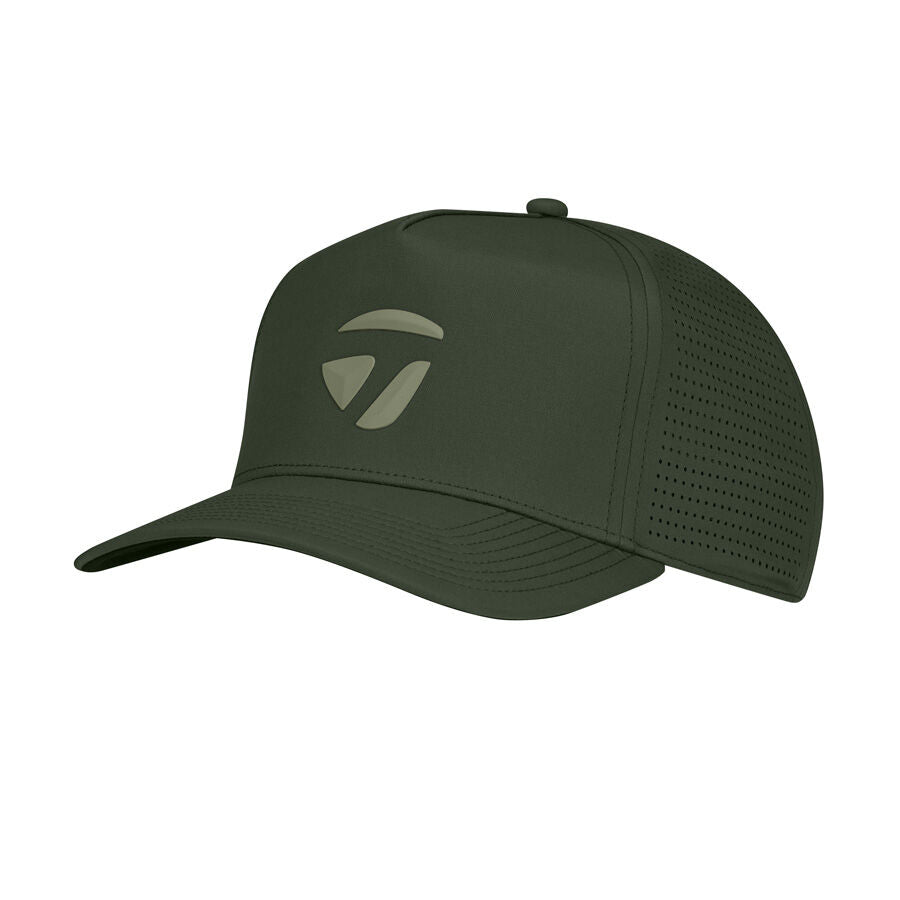 An image of a TaylorMade 2026 LSA Frame PRFRTD Hat - Olive on a white background