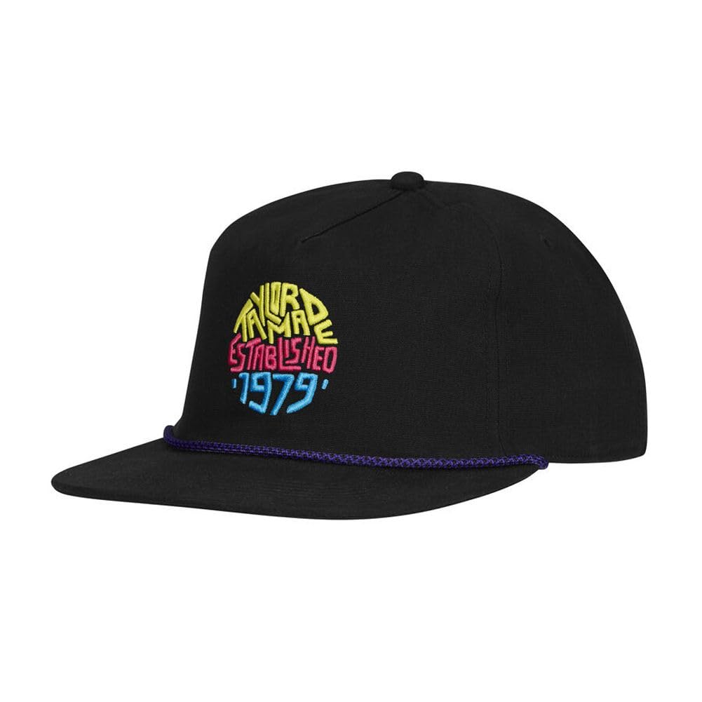 An image of a TaylorMade 2026 LS Daytona Structured Rope Hat - Black on a white background