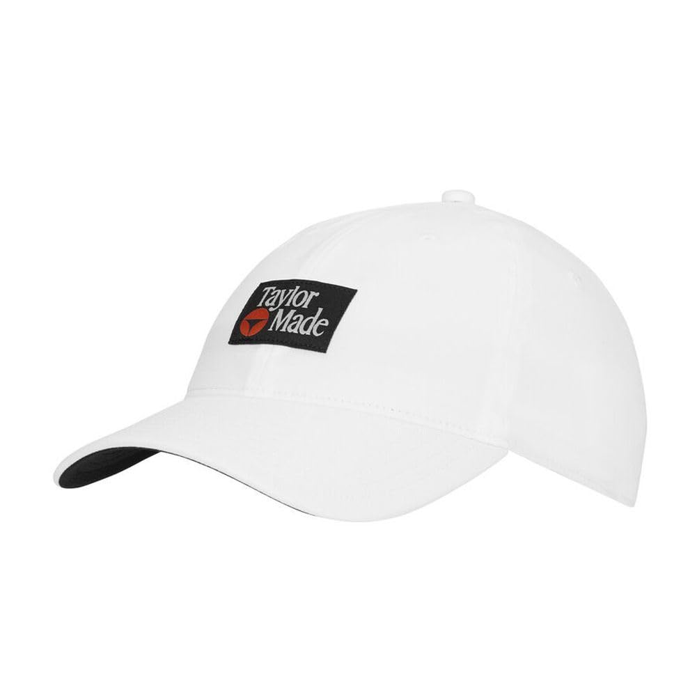 An image of a TaylorMade 2026 LS Hamptons Dad Hat - White on a white background