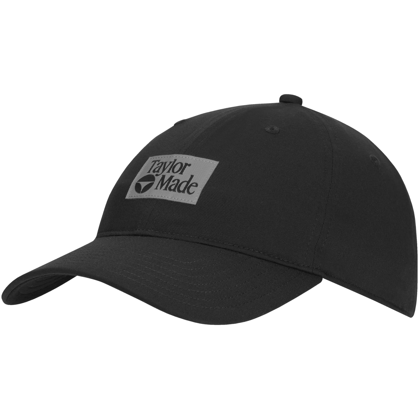 An image of a TaylorMade 2026 LS Hamptons Dad Hat - Black on a white background