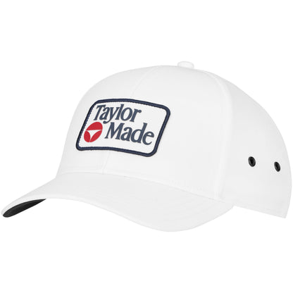 An image of a TaylorMade 2026 LS Newport 85 Metal Eyelit Hat - White on a white background