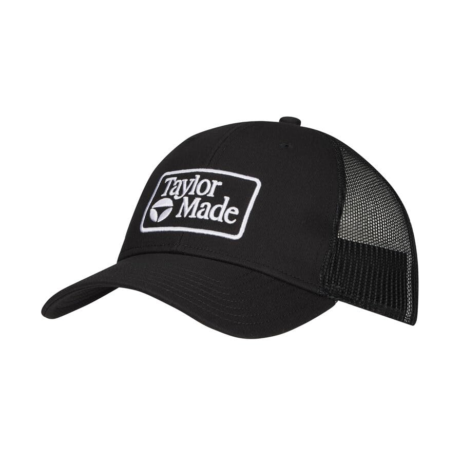An image of a TaylorMade 2026 LS Radar Trucket Hat - Black on a white background