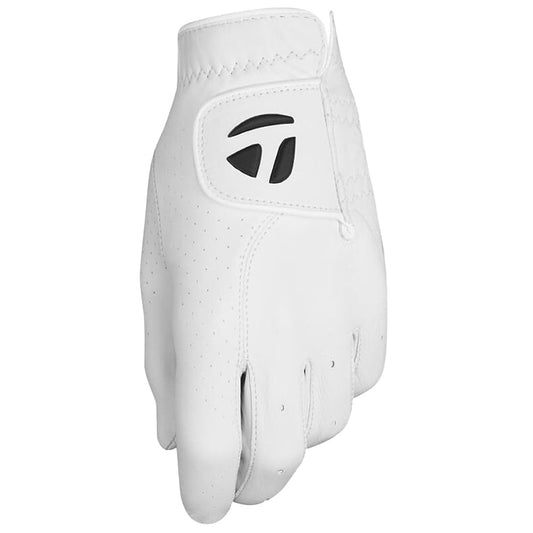 An image of a TaylorMade 2025 TP Glove White - Left Hand - Size Cadet XL on a white background