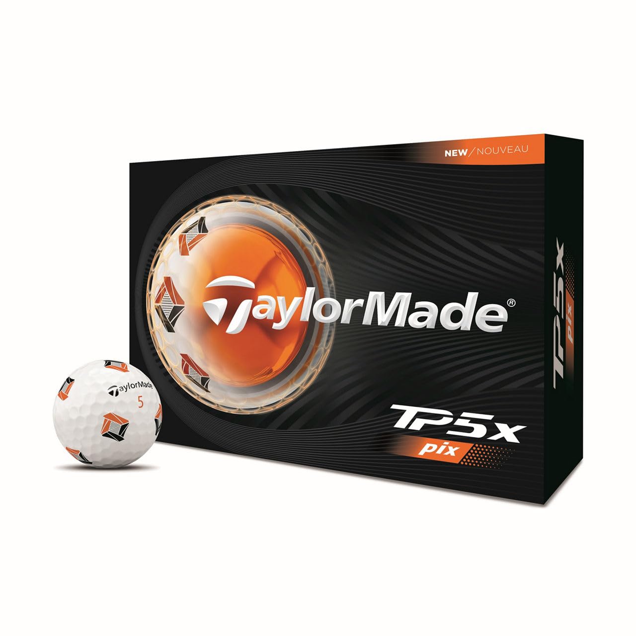 An image of a TaylorMade 2026 TP5x Golf Balls on a white background