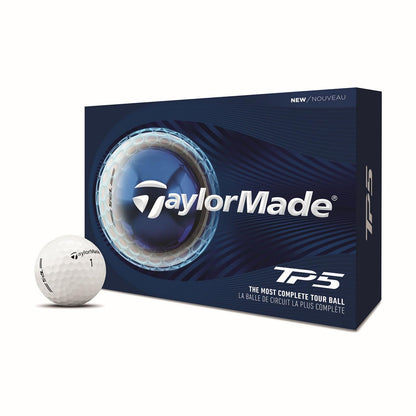 An image of a TaylorMade 2026 TP5 Golf Balls on a white background