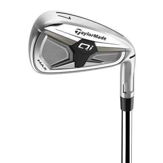 An image of a TaylorMade Qi Max Iron Set - 5-P,A - Steel Stiff on a white background