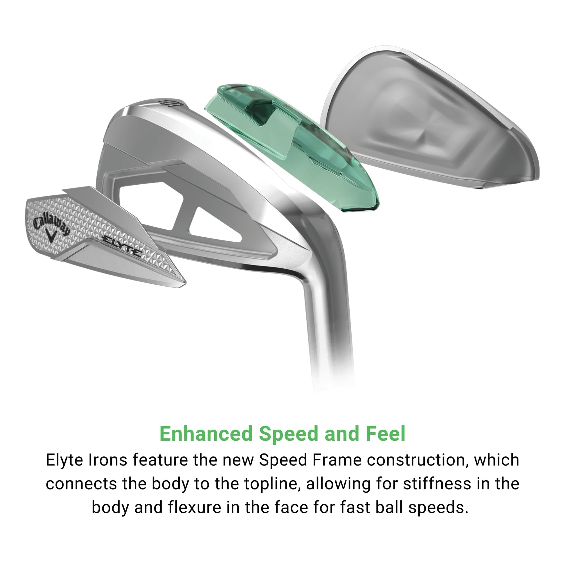 An image of a Callaway Elyte Individual Iron - Steel on a white background