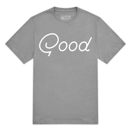 An image of a Good Good Grey T-Shirt on a white background