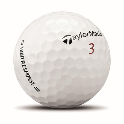 A product image of a TaylorMade 2026 Tour Response Golf Ball on a white background