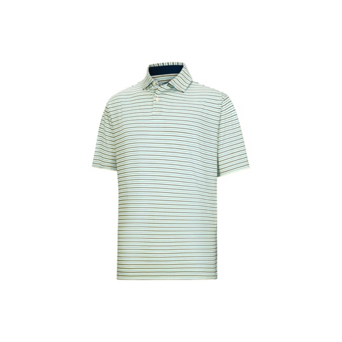 FootJoy Pop Stripe Polo - White / Sushine / Navy / Field Green