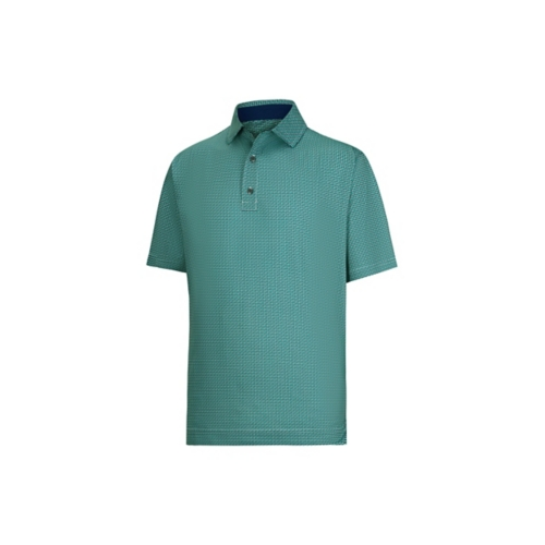 FootJoy Nautical Flag Print Polo - Field Green / Navy / White