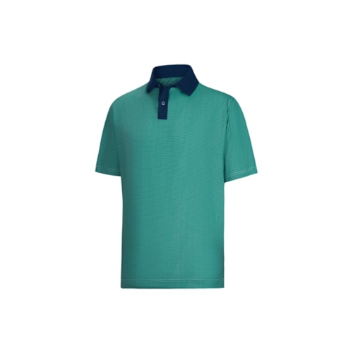 FootJoy Texture Check Polo - Navy / Field Green