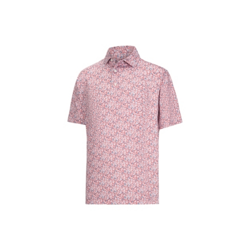 FootJoy Meadow Print Polo - Nantucket Red / Chambray / Coastal Blue
