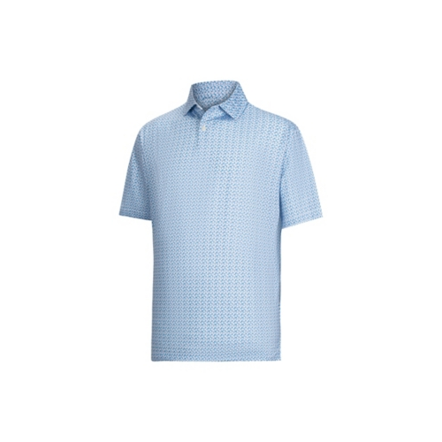 FootJoy Floral Mark Polo - Chambray / Coastal Blue / White