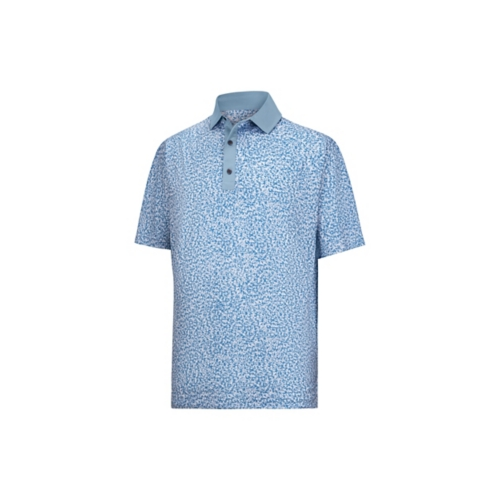 FootJoy Condensed Camo Print Polo - White / Chambray / Coastal Blue