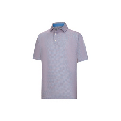 FootJoy Nautical Flag Print Polo - Nantucket Red / Coastal Blue / White