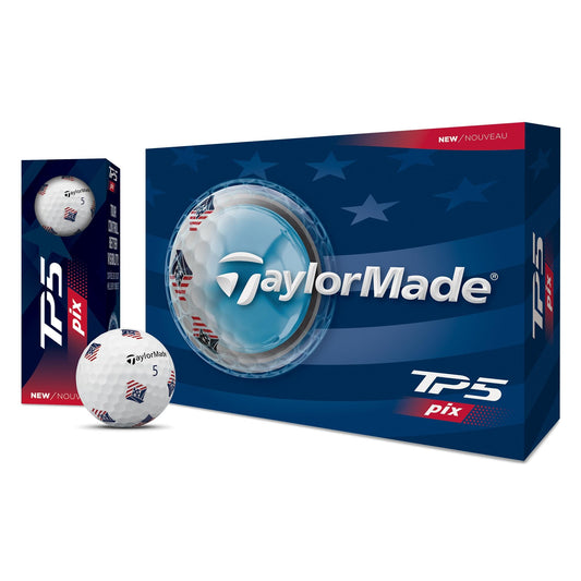 A Product image of a TaylorMade 2026  TP5 pix USA dz on a white background