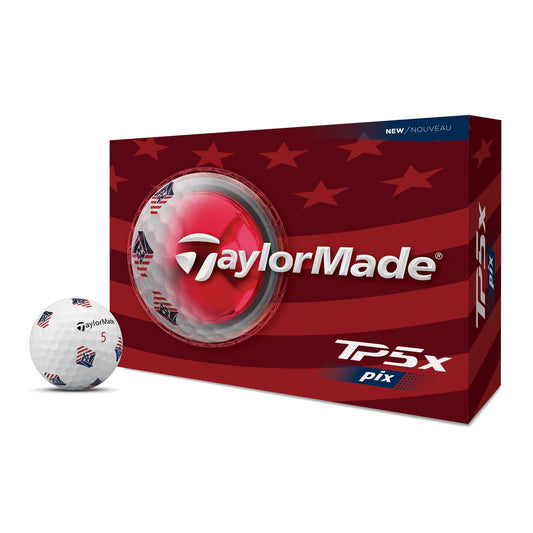 A Product image of a TaylorMade 2026  TP5x pix USA dz on a white background
