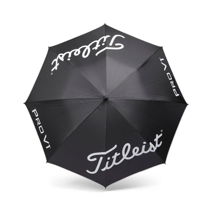 A Product image of a StaDry Single Canopy Umbrella Black/Charcoal on a white background