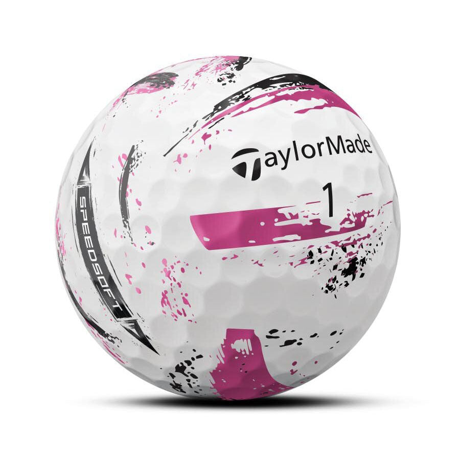 TaylorMade 2024 SpeedSoft Ink Golf Balls - Pink/Dozen(12) - NEW