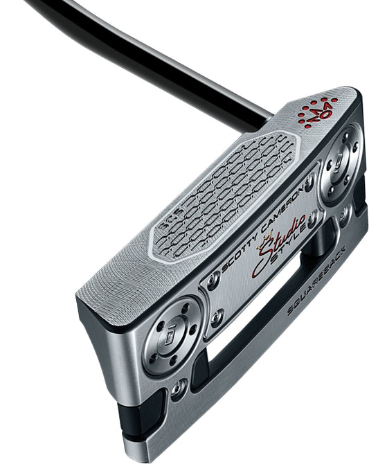 A product image of a 2025 Scotty Cameron Studio Style Squareback putter on a white background
