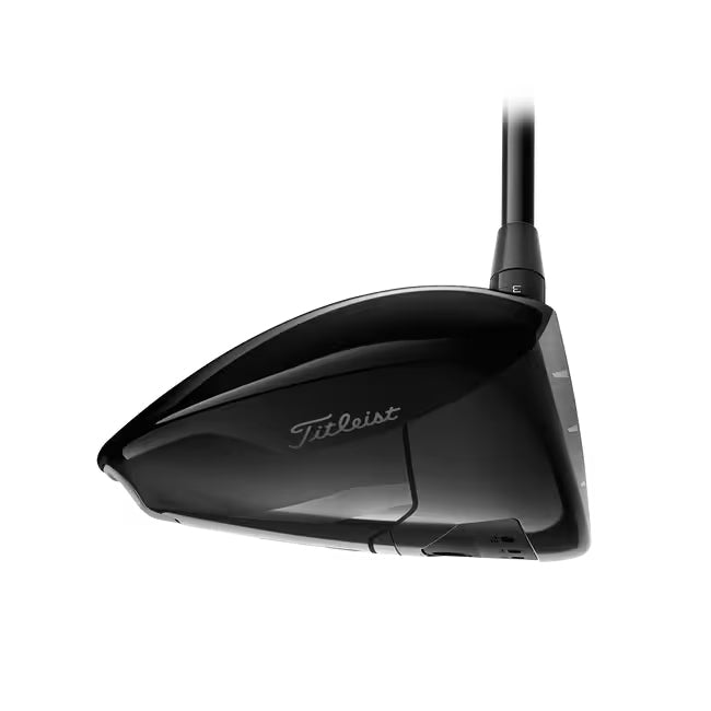 A product image of a Titleist GTS4 Driver side profile on a white background