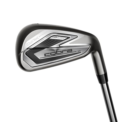 A product image of a Cobra Darkspeed Iron Set - Steel on a white background