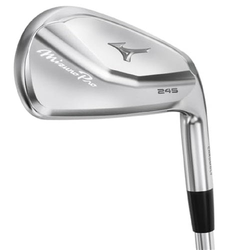 A product image of a Mizuno Pro 245 Iron Set - Steel on a white background
