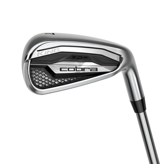 A product image of a Cobra KING Iron Set on a white background
